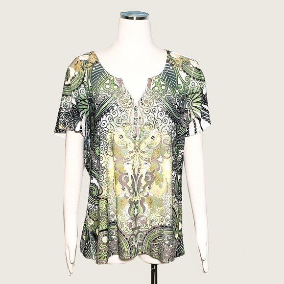 Style & Co. Tops - Style&co. Beaded Paisley Top